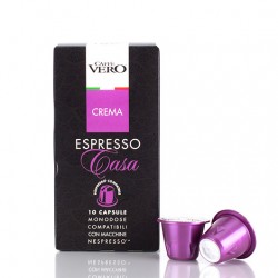 Caffè Vero - CAPSULE COMPATIBILI NESPRESSO CREMA (1 astuccio contiene 10 capsule)